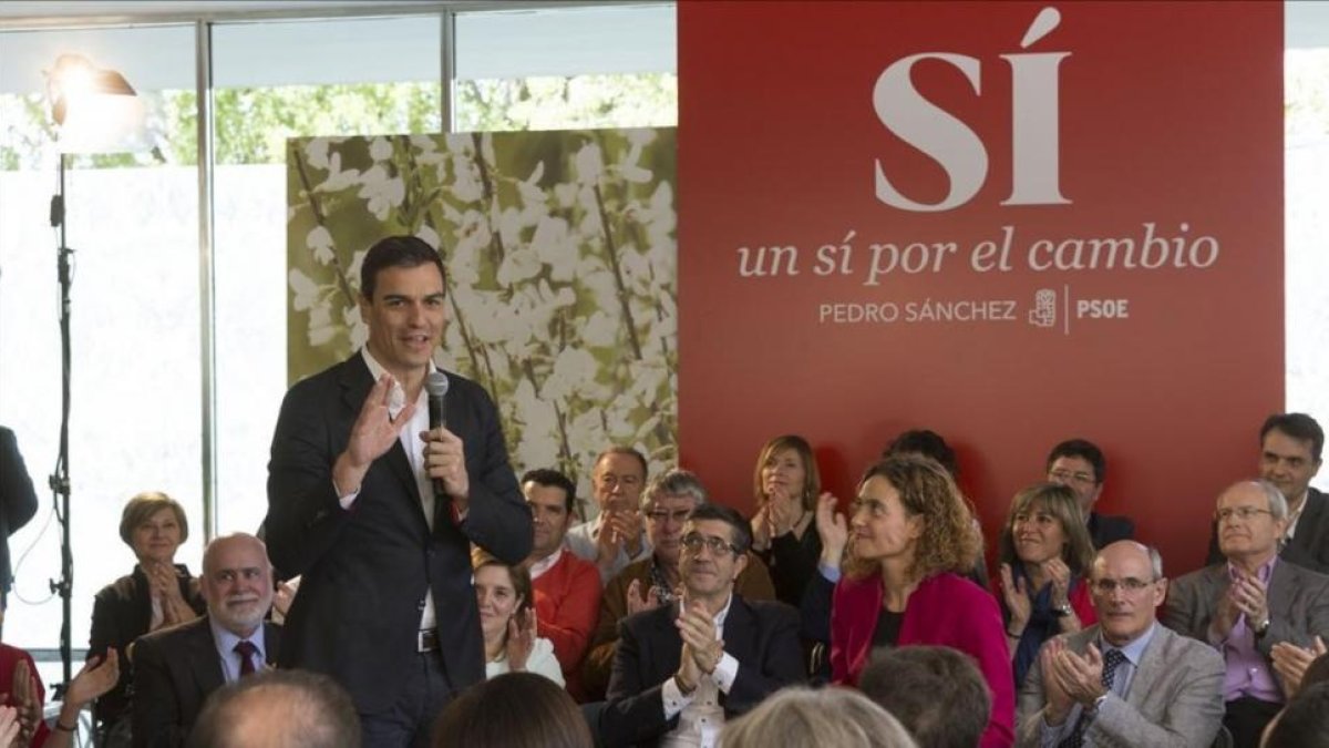 Pedro Sánchez, el pasado domingo en Barcelona.