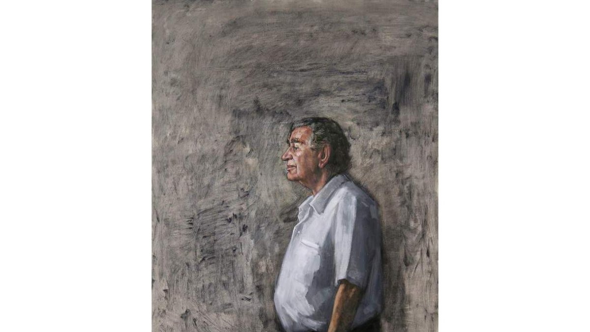 Imagen del retrato de Antonio Gamoneda realizado por Rafael Carralero