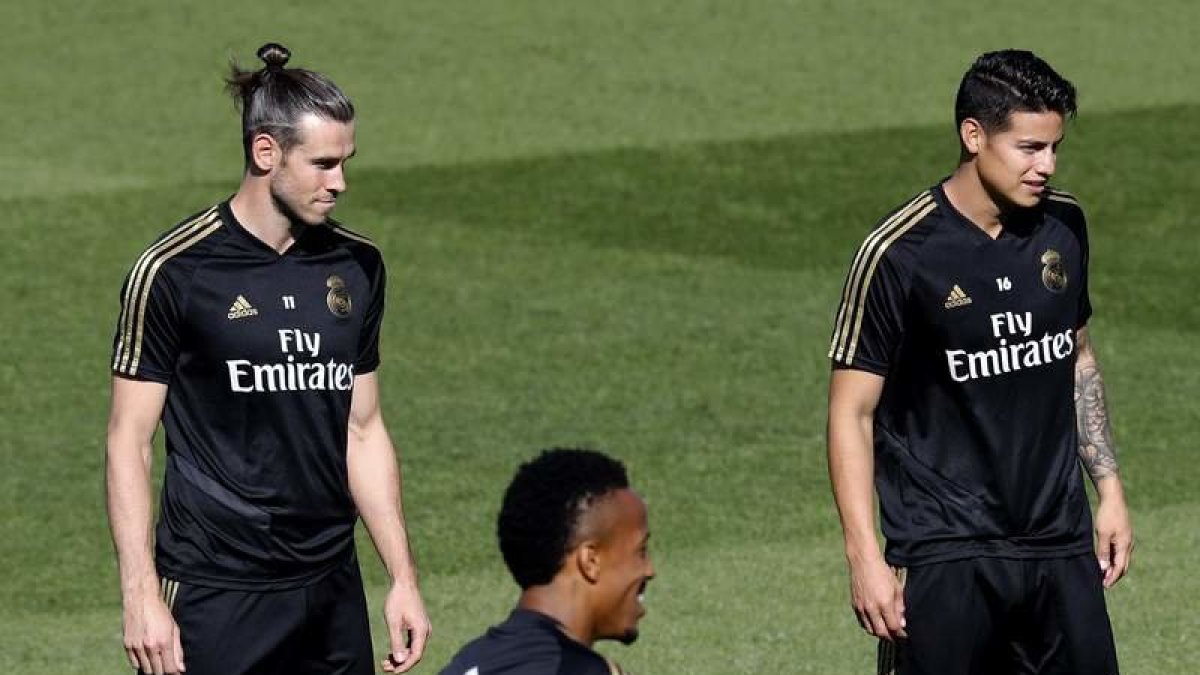 Bale, durante un entrenamiento del Real Madrid. CHEMA MOYA