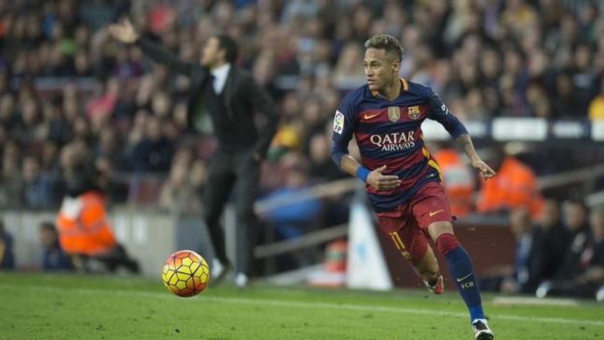 Neymar, durante el encuentro ante el Atlético de Madrid.