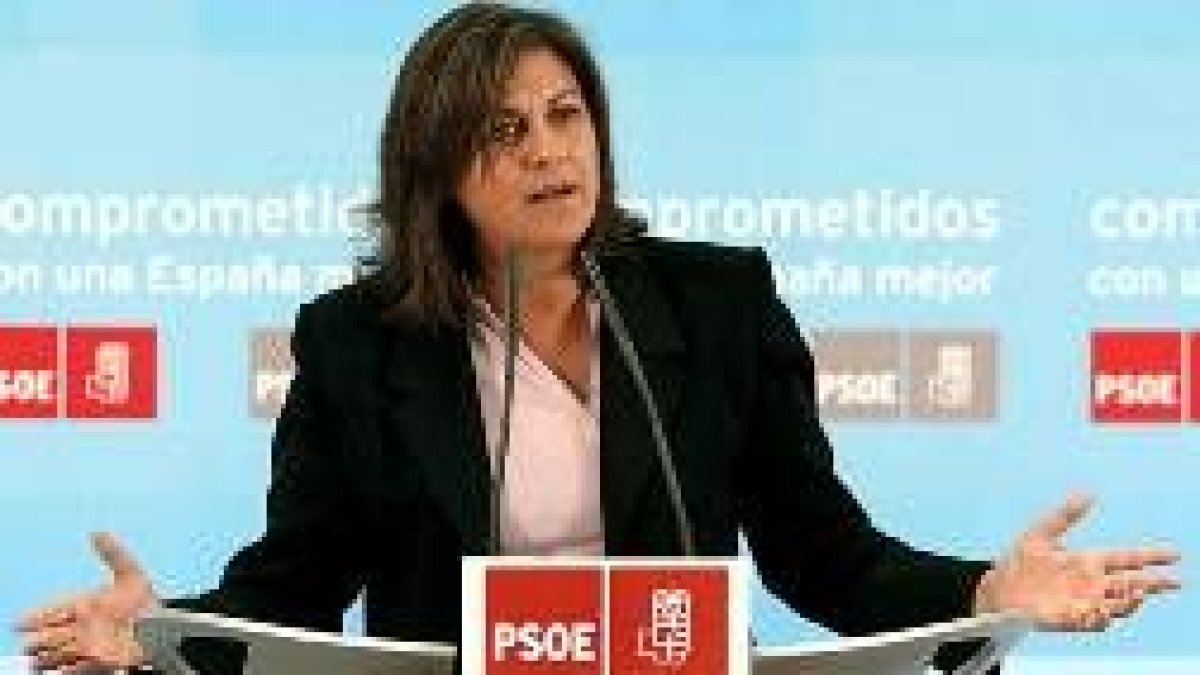 María Antonia Trujillo, durante su intervención en el PSOE de Valladolid