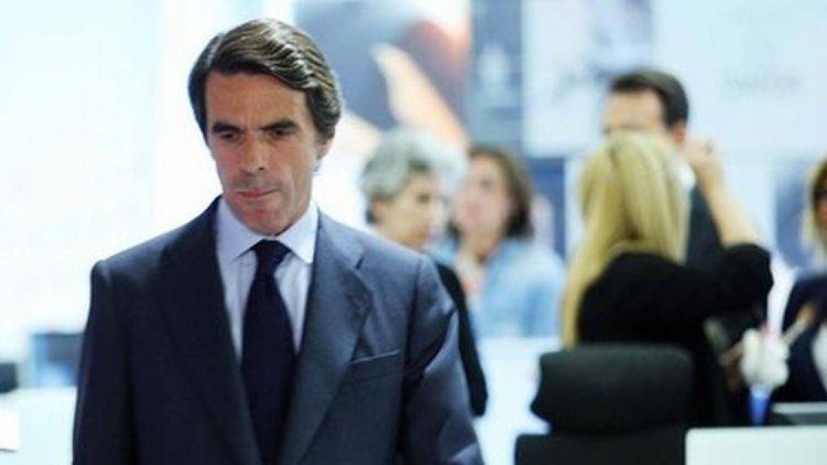 José María Aznar, en la noche del martes, en los estudios de Antena 3.