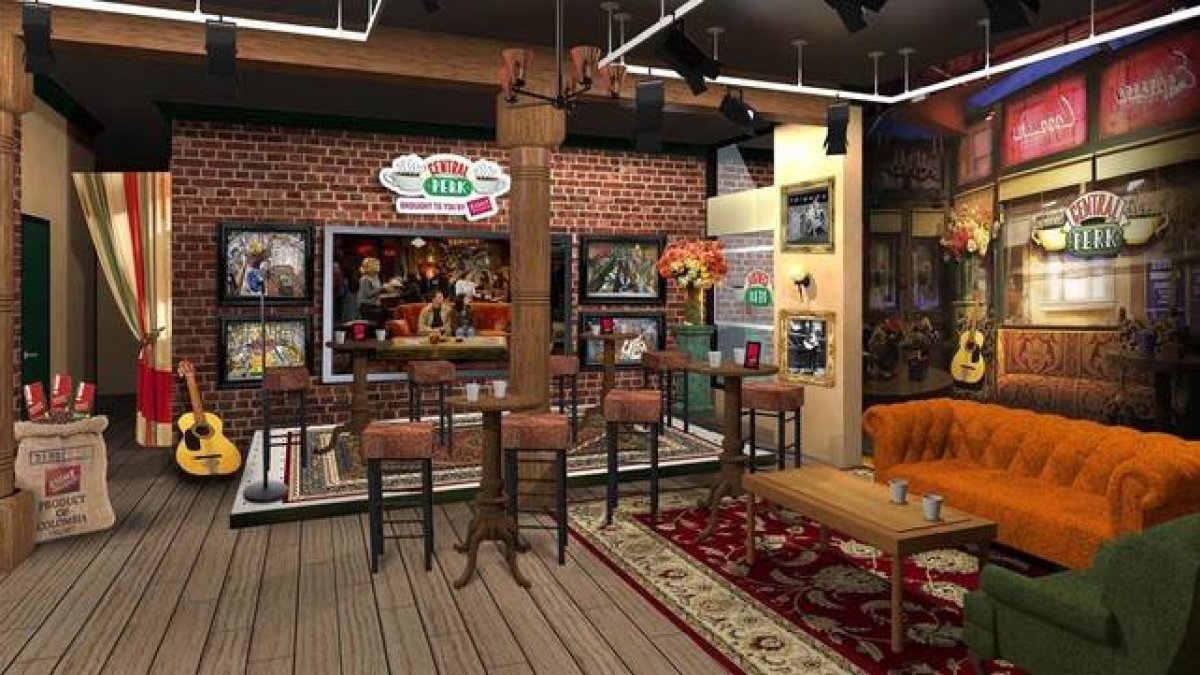 Reconstrucción en Nueva York de 'Central Perk', el mítico bar de la serie 'Friends'.