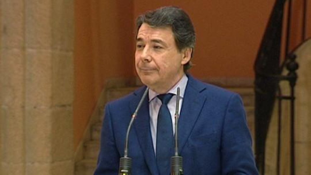 El presidente de Madrid, Ignacio González, en una rueda de prensa.