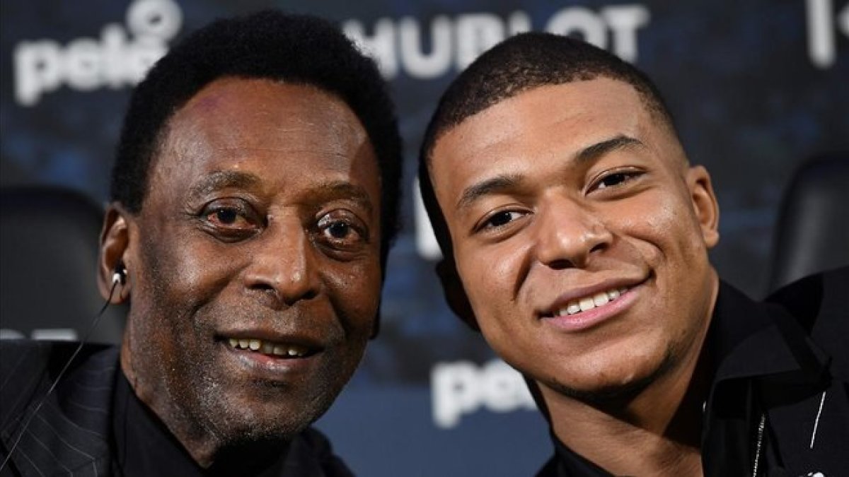 Pelé y Mbappé, el martes.