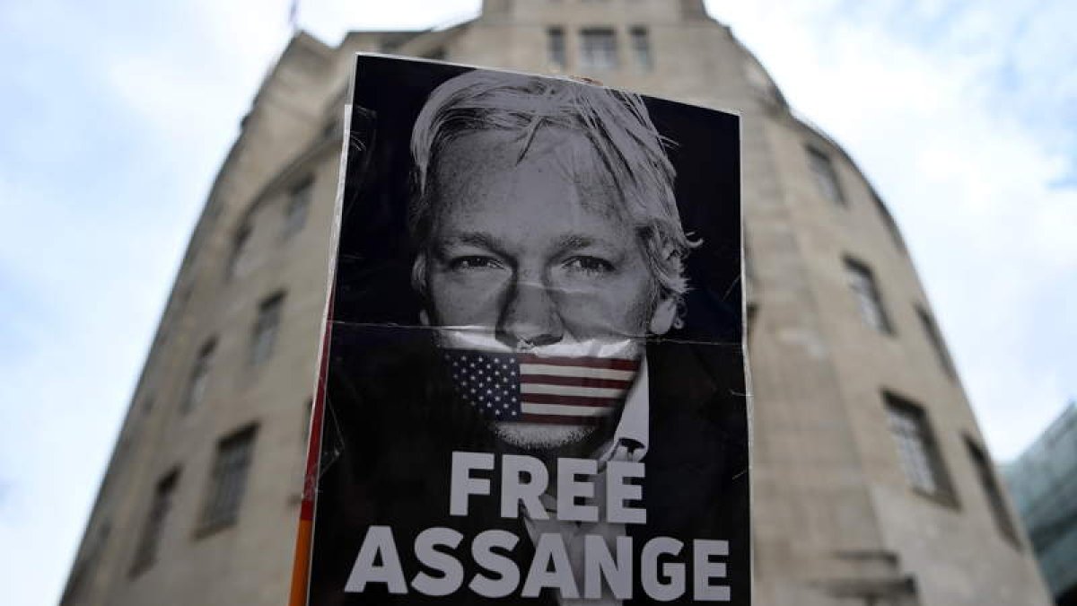 Imagen de la petición para que Assange no sea extraditado. ANDY RAIN