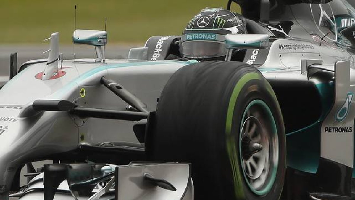 Nico Rosberg, durantela clasificación del Gran Premio de Inglaterra de F-1, este sábado.