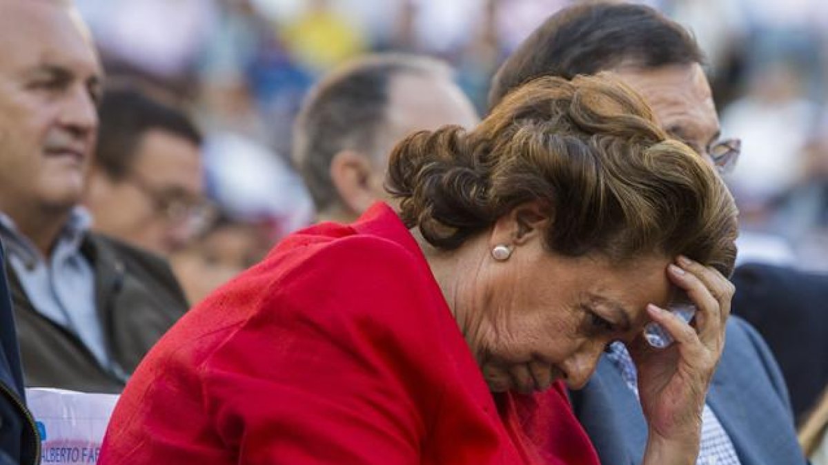 Rita Barberá, en un mitin del PP en Valencia.
