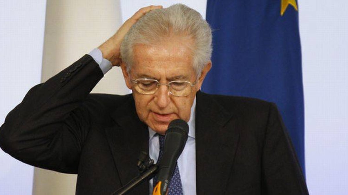 El exprimer ministro italiano, Mario Monti, este domingo.