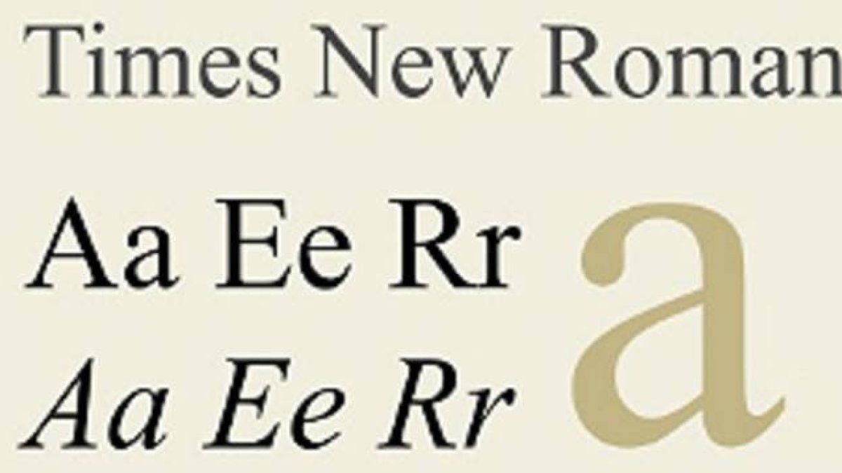 La Times New Roman, una fuente clásica.
