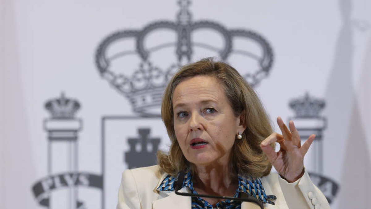 La vicepresidenta Nadia Calviño. JUAN CARLOS HIDALGO