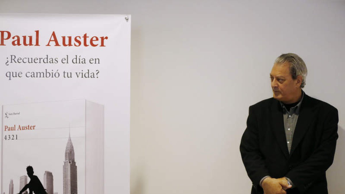 Paul Auster durante la presentación de su último libro en Barcelona