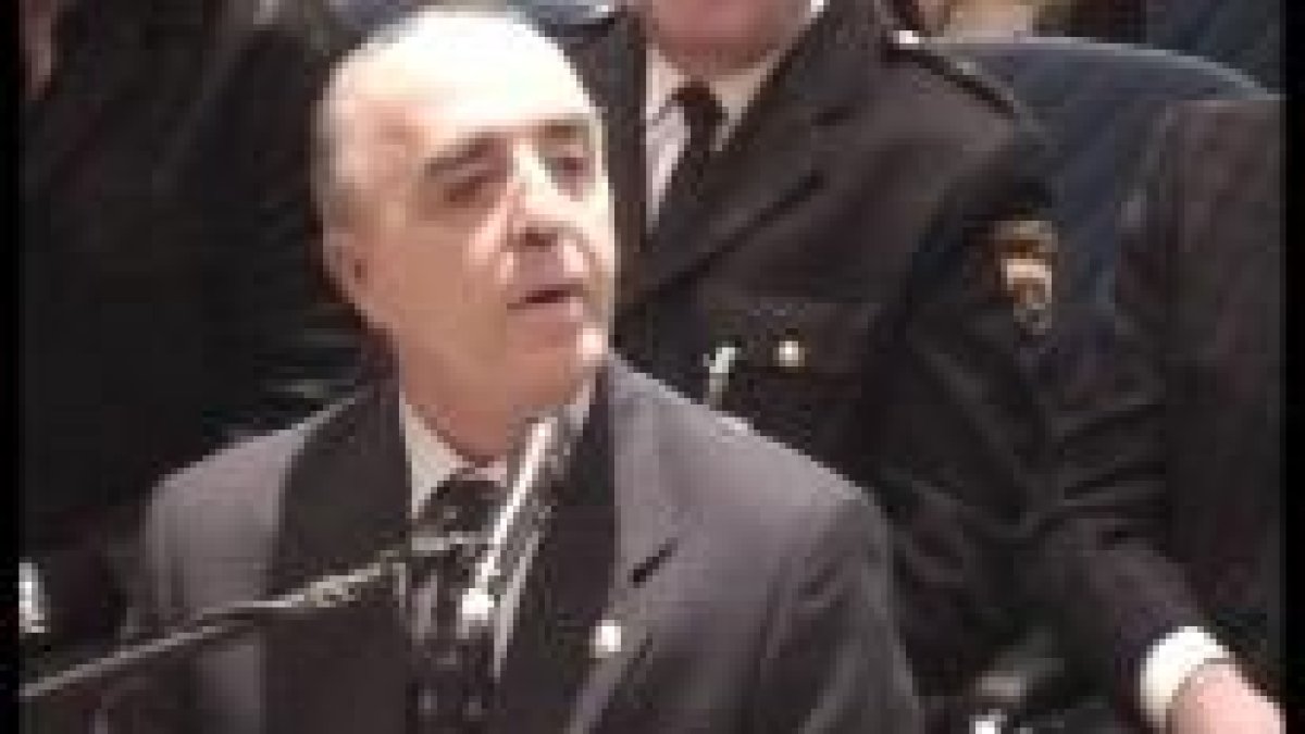 El general Rodríguez Galindo durante la celebración de un juicio, en una fotografía de archivo