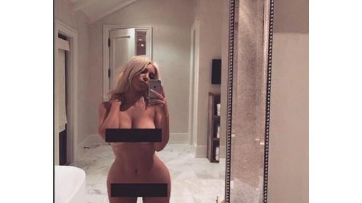 Kim Kardashian, desnuda en Instagram.