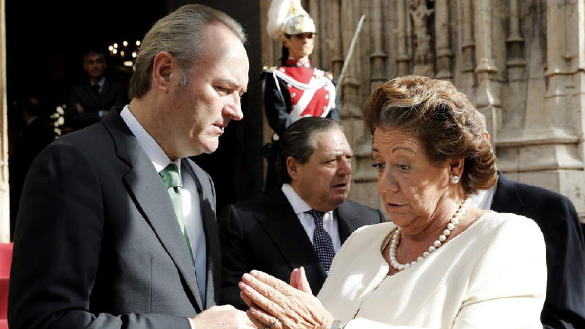 El presidente de la Generalitat, Alberto Fabra, y la alcaldesa de Valencia, Rita Barberá.