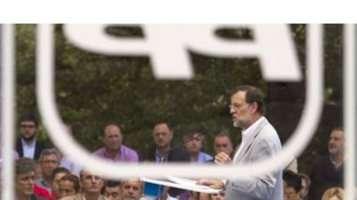 Rajoy, esta mañana en Pontevedra, en la apertura del curso político del PP.