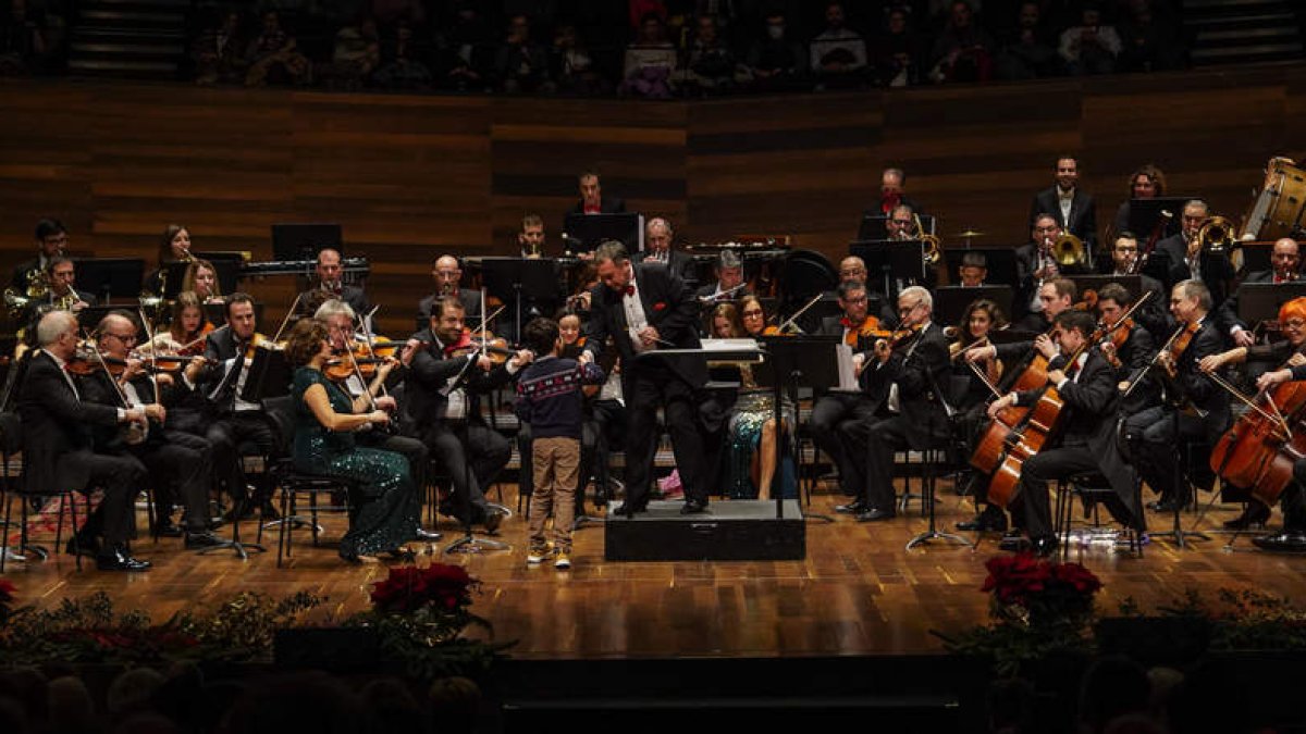 Concierto del año pasado de la Orquesta Sinfónica Odón Alonso. MIGUEL F. B.