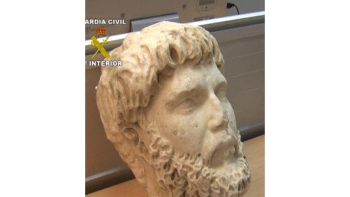 El busto de Marco Aurelio.