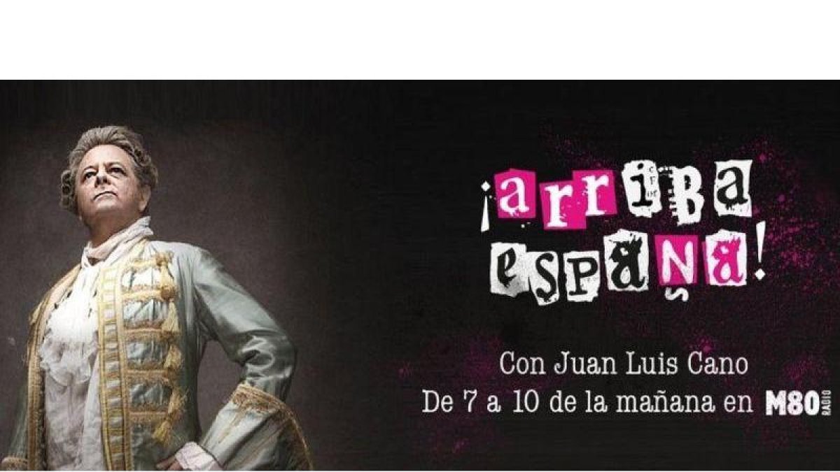 Jose Luis Cano, en la imagen de portada de su programa de radio '¡Arriba España!'.
