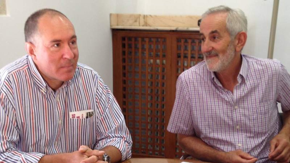 López Sendino y Matías Llorente, ayer en la Diputación
