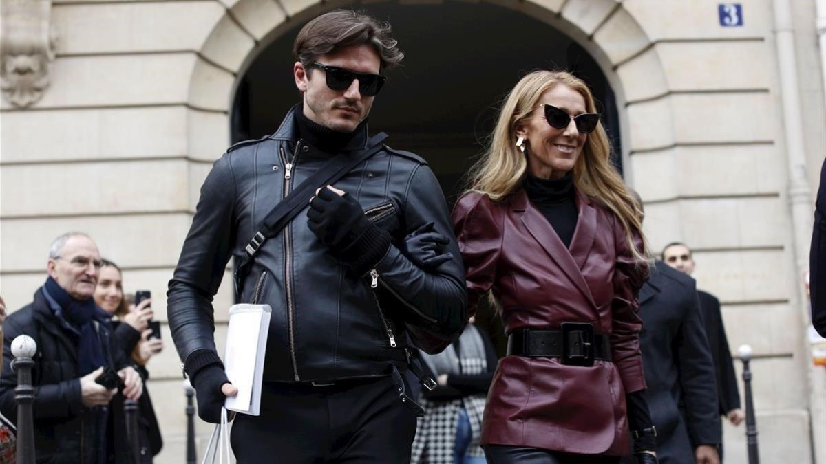 Celine Dion y Pepe Muñoz, el pasado 24 de enero en la sede de Givenchy en París, durante la semana de la alta costura.