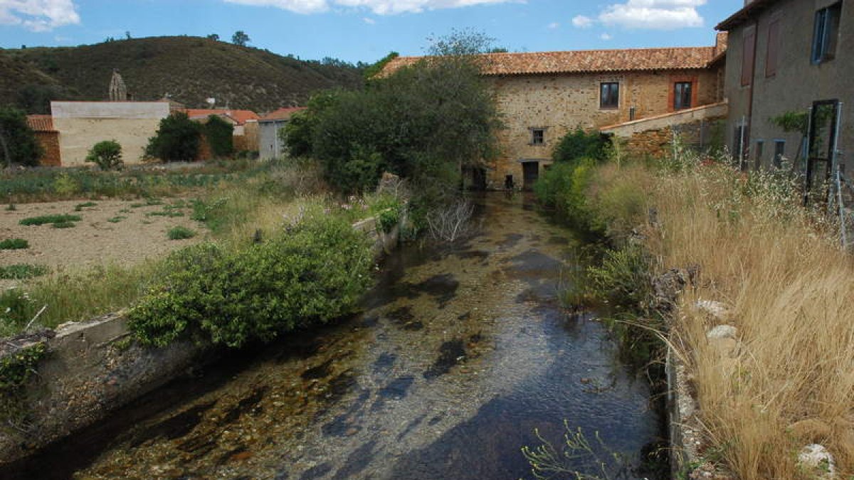 Los cauces secundarios del río Duerna vuelven a tener agua desde principios de semana. DL