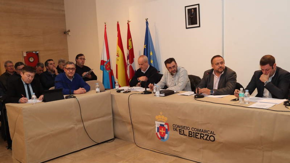 El Pleno del Consejo Comarcal del Bierzo se celebró en la sala Río Selmo de Ponferrada. L. DE LA MATA