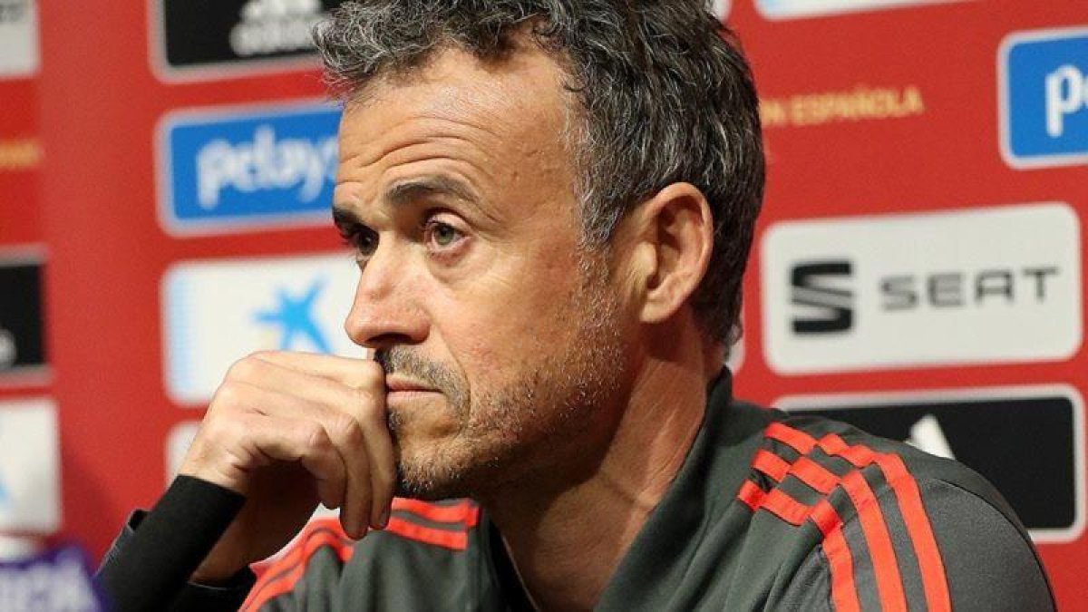 Luis Enrique, en la rueda de prensa previa al Malta-España.