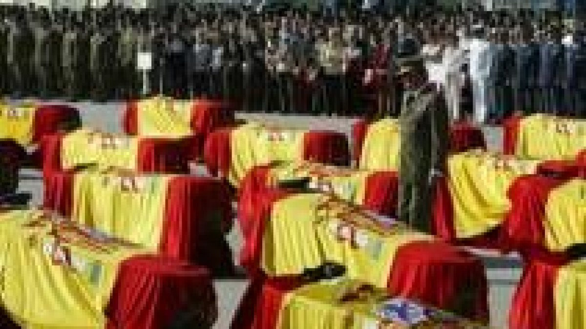Funerales celebrados en Torrejón de Ardoz por los 62 militares muertos en el accidente aéreo