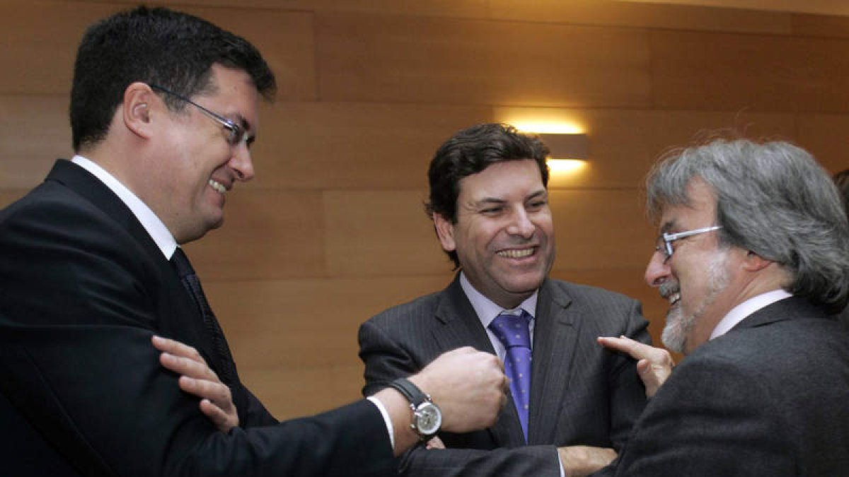 Óscar López, Fernández Carriedo y José María González, en imagen de archivo.