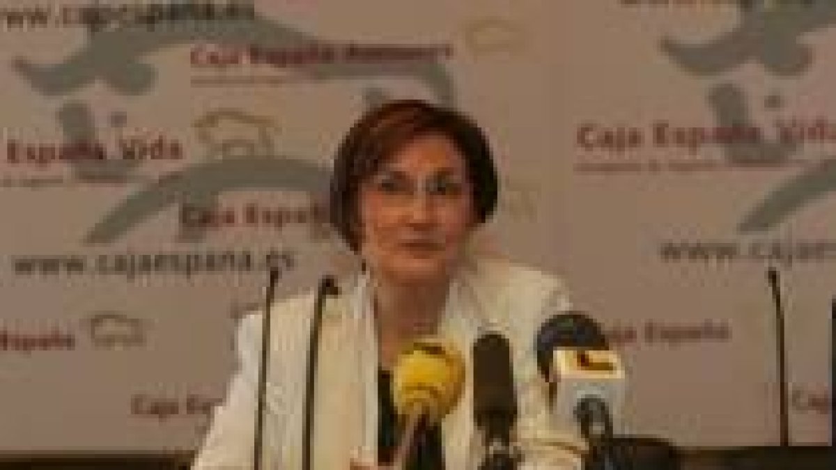 María Calleja, directora de Acciones Sociales de Caja España, presidió ayer la comisión nacional