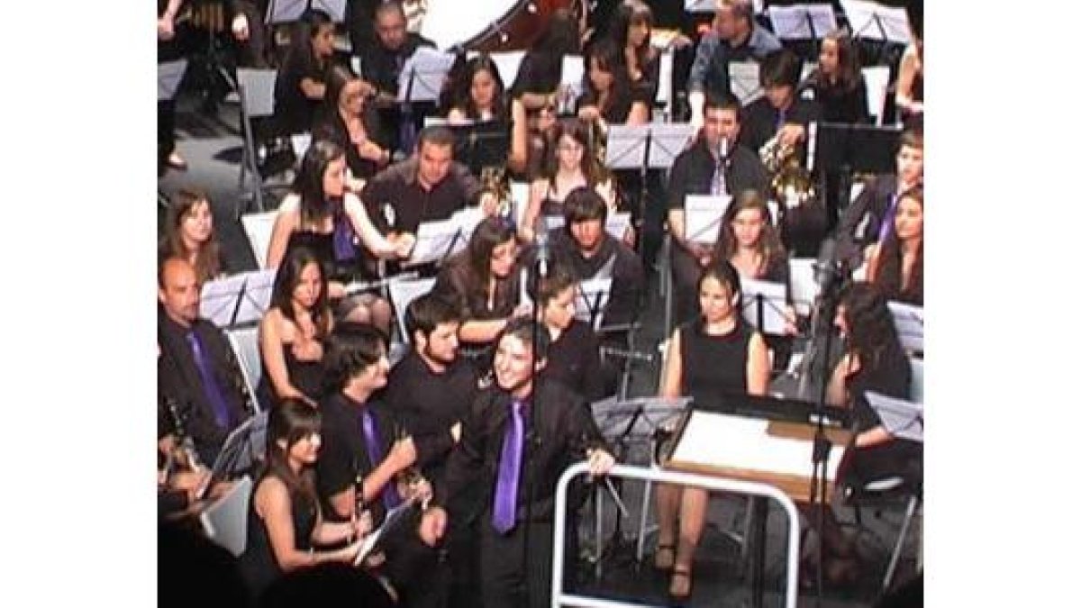 Un momento del concierto de los alumnos en el Bergidum.