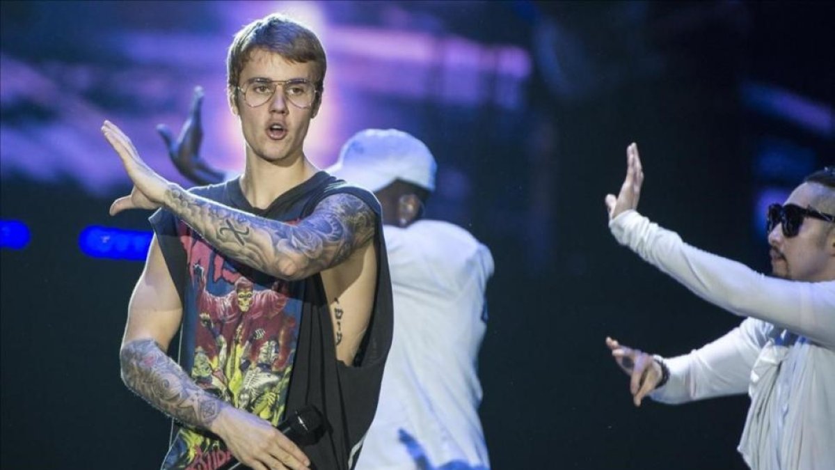 Concierto de Justin Bieber en el Palau Sant Jordi de Barcelona.