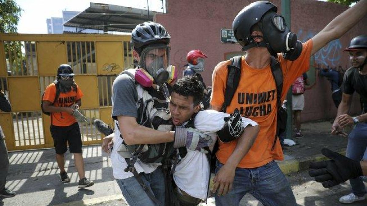 Los heridos por las movilizaciones y protestas en Venezuela.