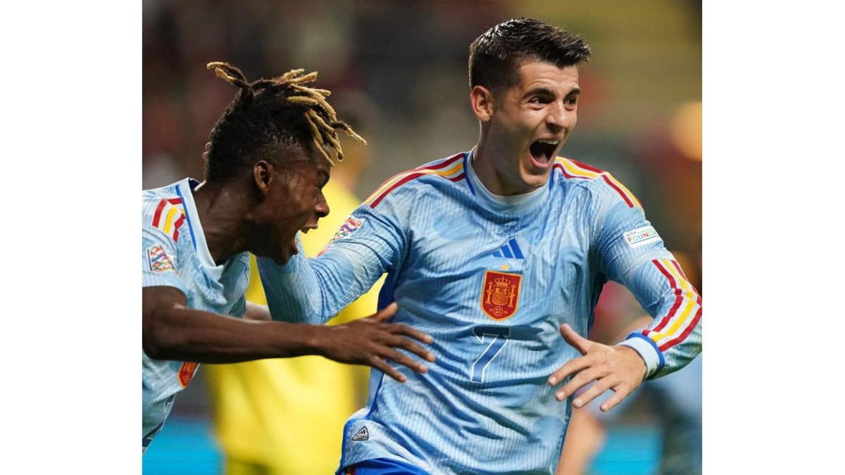 Un gol de Morata a pase de Williams mete a España en la final de la Liga de Naciones. HUGO DELGADO