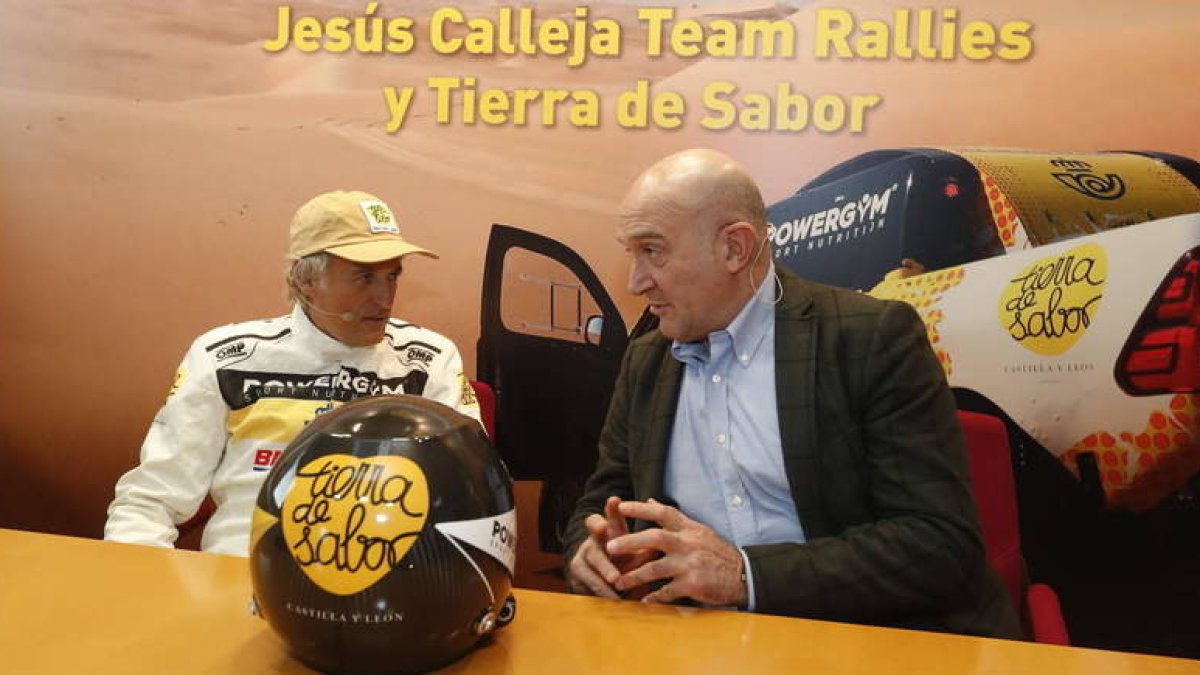 Jesús Calleja y Jesús Julio Carnero, en la presentación de la campaña.