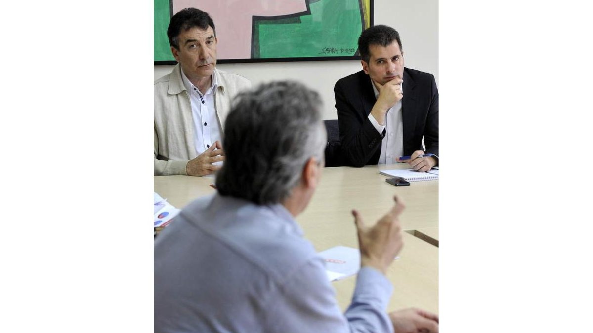 Tudanca y Hernández, ayer, en Valladolid.