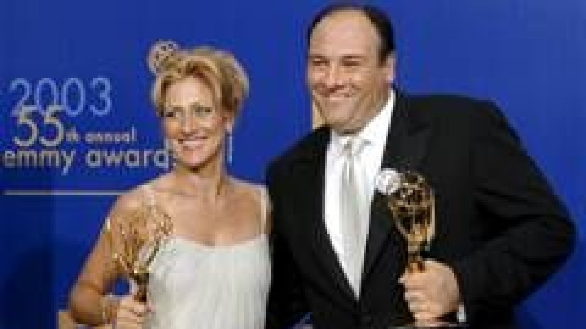 Eddie Falco Falco y James Gandolfini, protagonistas de «Los Soprano»