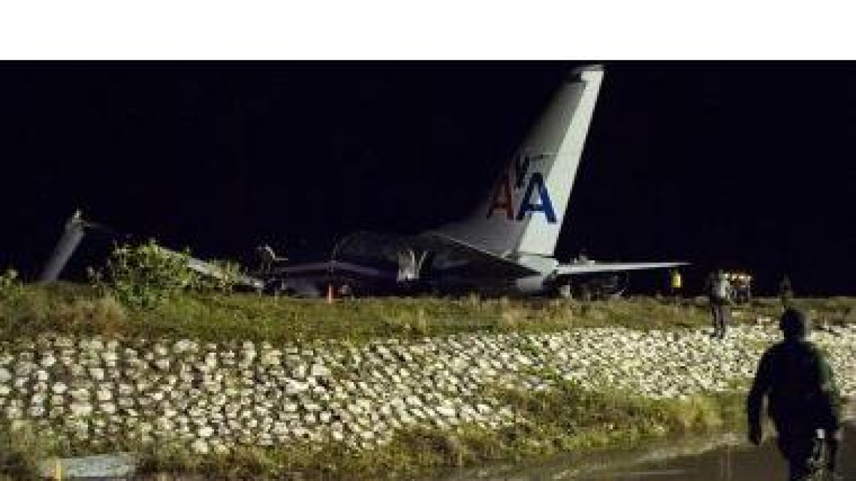 Estado del avión al estrellarse.