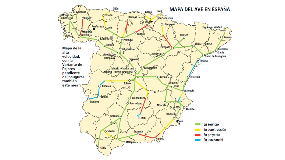 Mapa AVE Bierzo