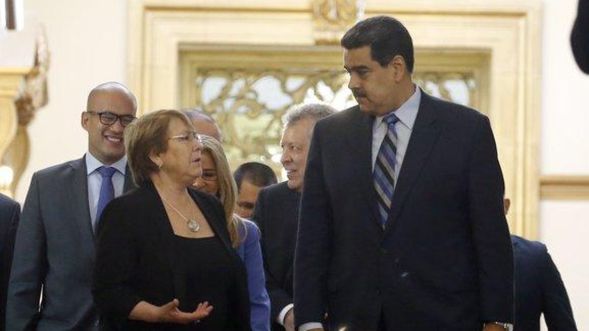 Bachelet se reunió el viernes 21 con Maduro en Caracas.