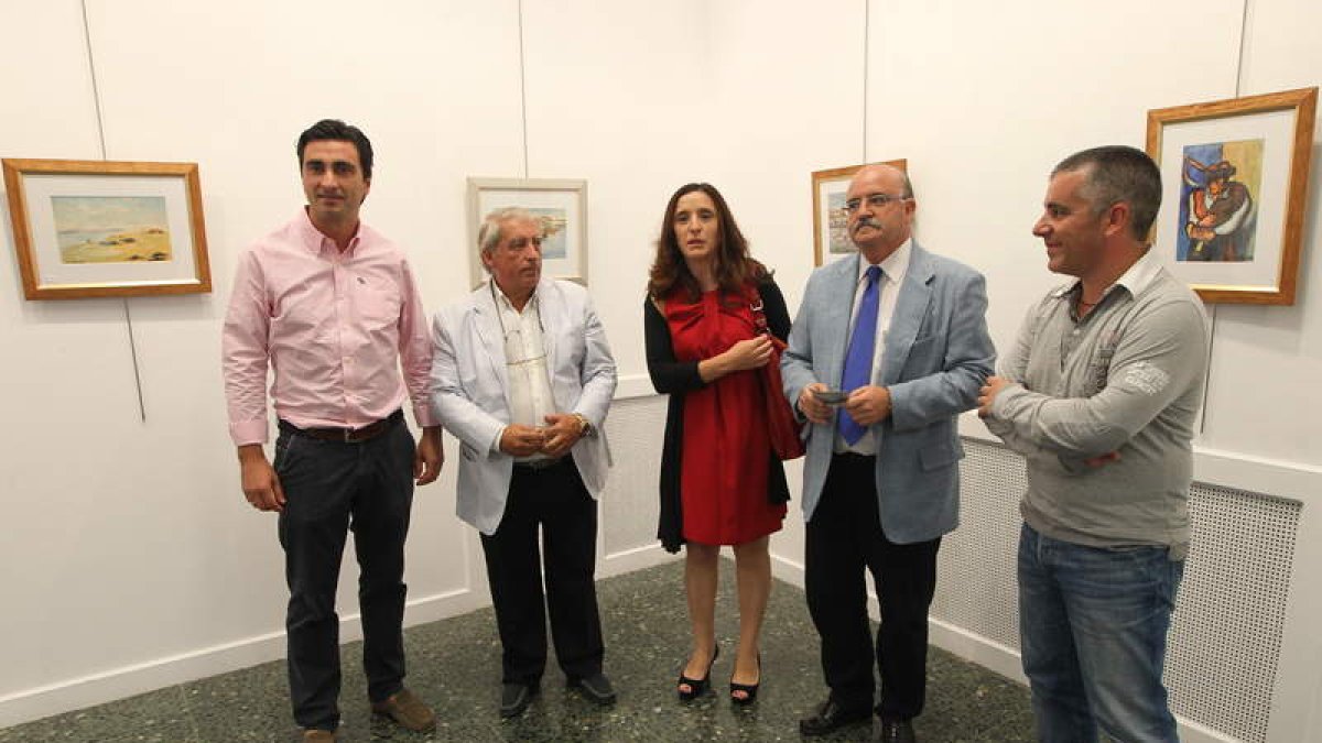 Martínez, Cobas, Baílez, Cubelos y Macías, ayer en la apertura de la exposición.