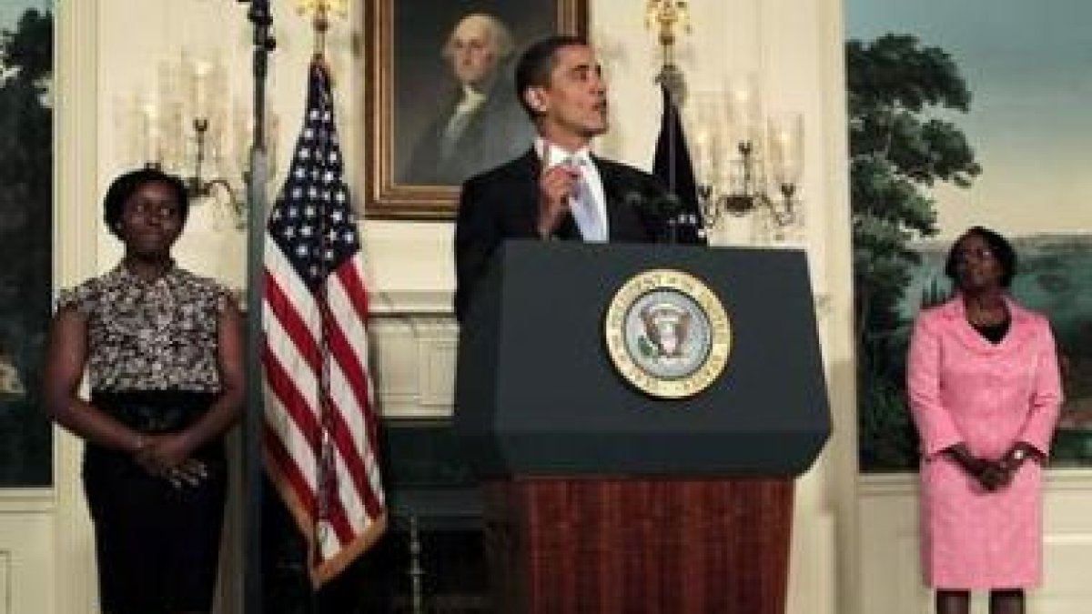 Obama durante una de sus últimas comparecencias públicas en la Casa Blanca