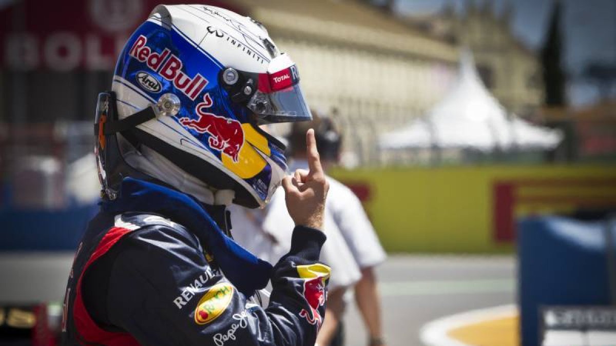 Sebastian Vettel, durante el Gran Premio de Europa.