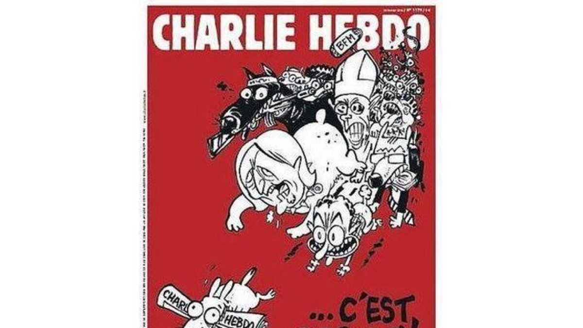 La portada del número de 'Charlie Hebdo' que estará en los quioscos este miércoles.