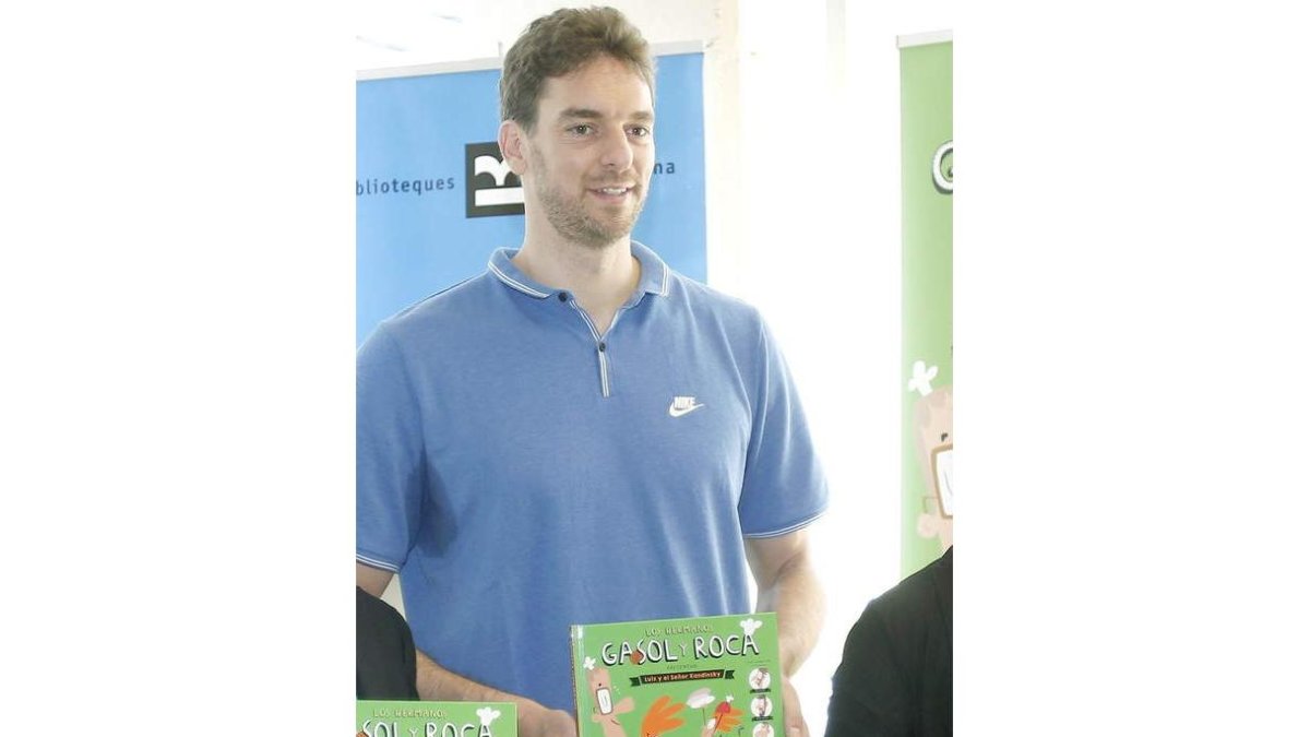 Pau Gasol en la presentación del cuento ‘El Lluís i el senyor Kandinsky’.