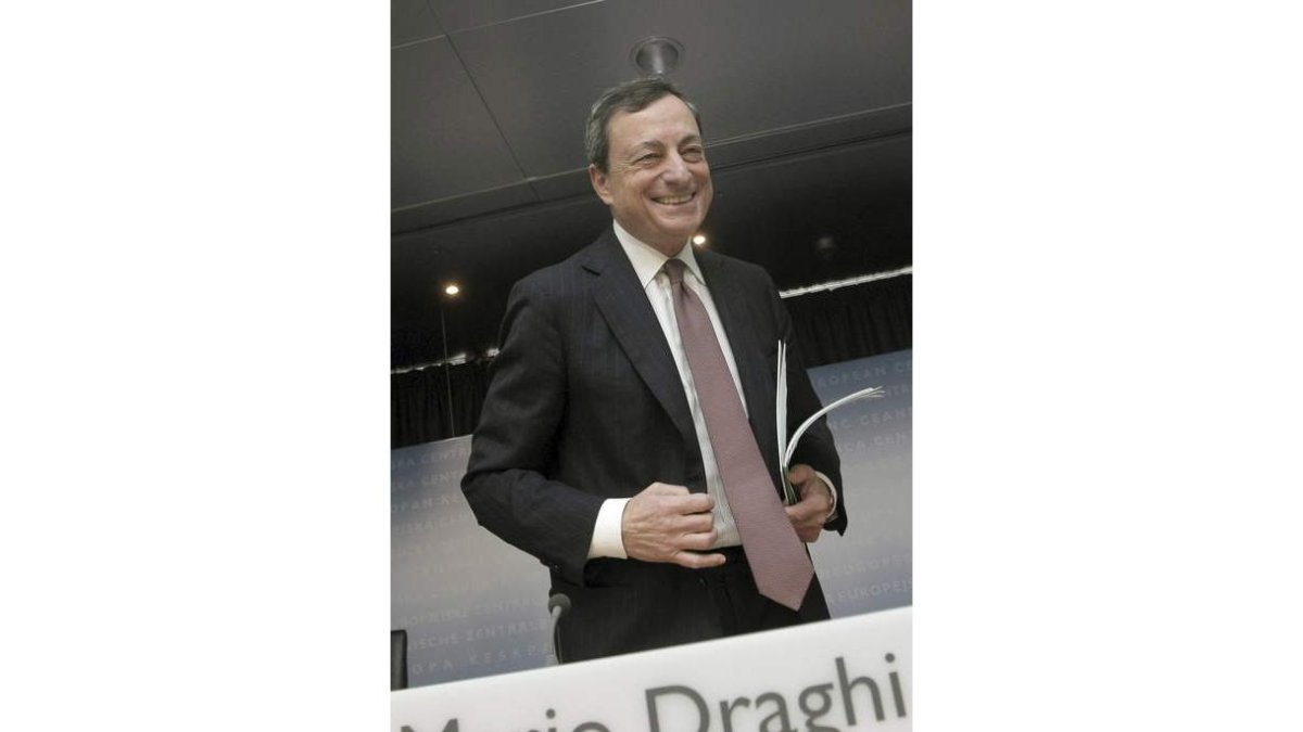 Mario Draghi, ayer en Fráncfort.