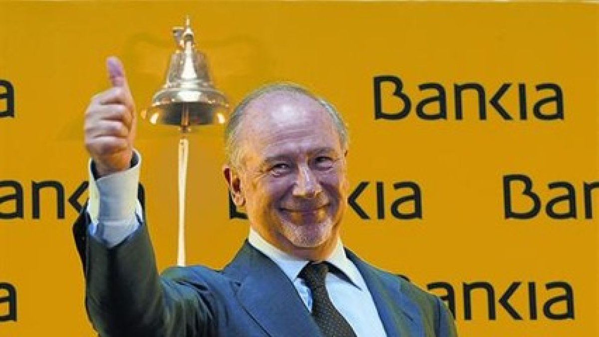 Rodrigo Rato, en el acto de salida a bolsa de Bankia en el 2011.