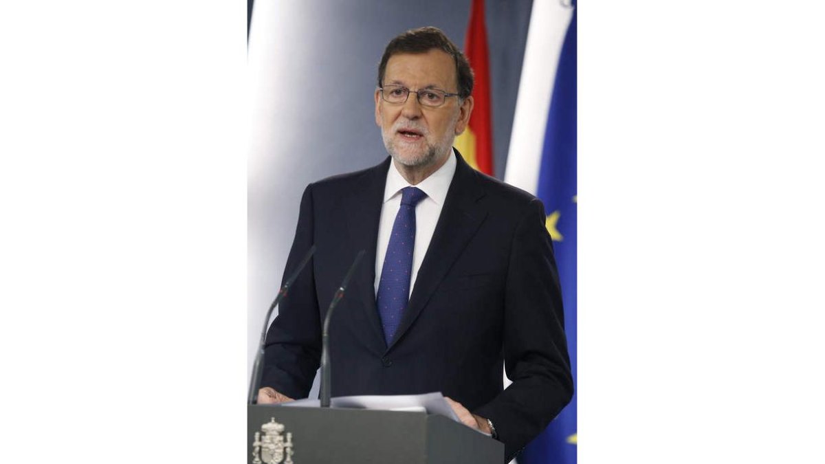 El presidente Mariano Rajoy compareció ayer. ÁNGEL DÍAZ