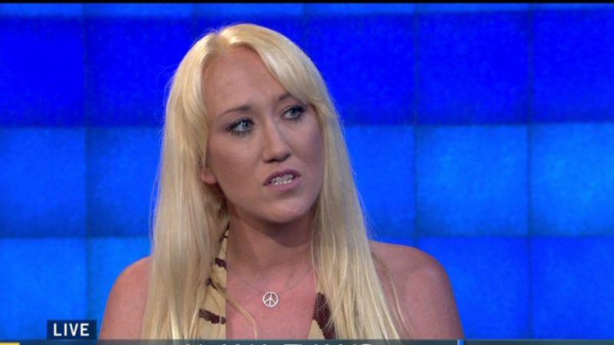 La actriz porno Alana Evans, en una aparición en la CNN.